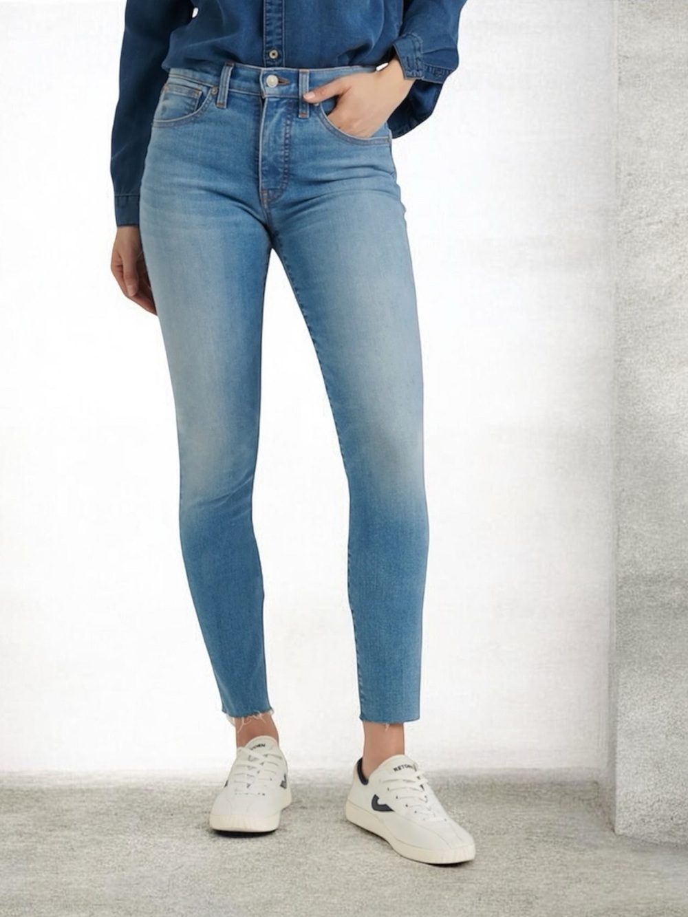 Lucky Brand Bridgette High-rise Frayed Ankle Skinny Jeans Size 6/28 Regular